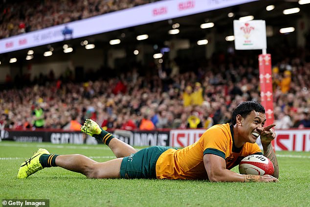 Aussie footy great has a VERY cheeky three-word response as the Wallabies beat Wales in a record-breaking win