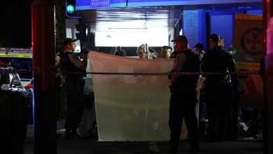 Man is shot dead on busy Sydney street as a massive police operation is launched