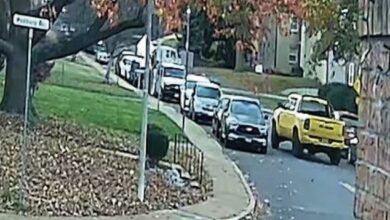 Creepy Moment A Missouri woman meets a grisly end after being stalked down a quiet street by a yellow Ram truck