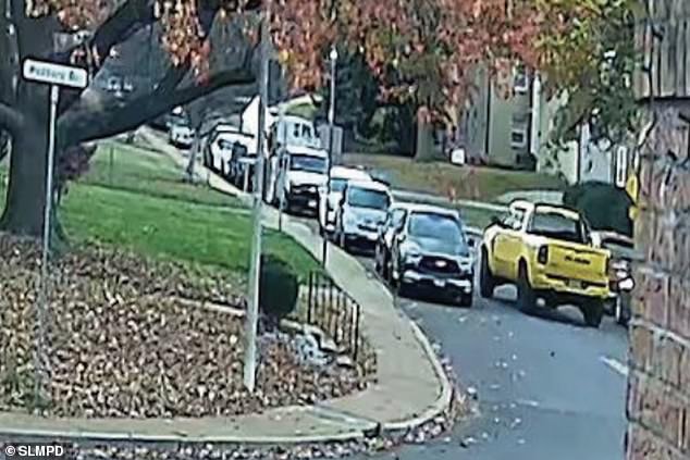 Creepy Moment A Missouri woman meets a grisly end after being stalked down a quiet street by a yellow Ram truck