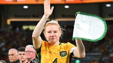 Emotional Matildas stars are in tears as they pay tribute to retiring captain Clare Polkinghorne ahead of swan song against Brazil