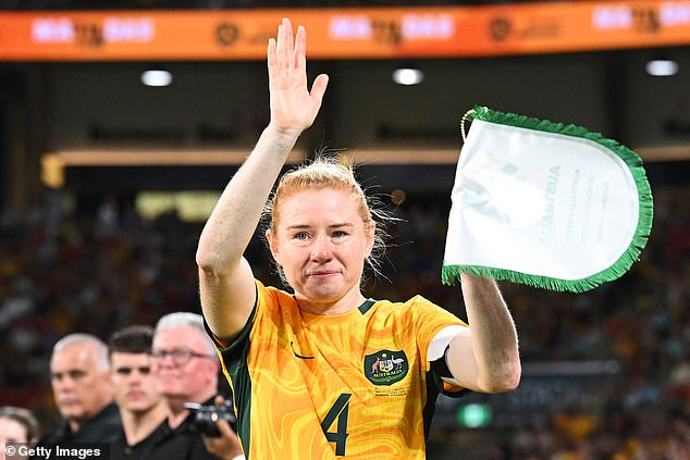 Emotional Matildas stars are in tears as they pay tribute to retiring captain Clare Polkinghorne ahead of swan song against Brazil