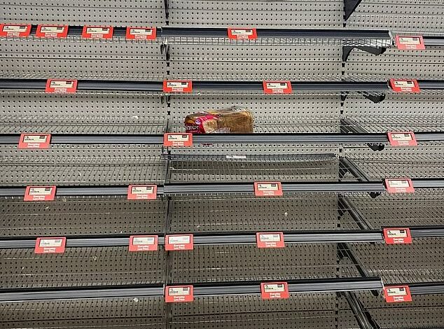 Supermarket shelves have been cleared at Victorian, NSW and ACT Woolworths stores – as shoppers are warned the situation is ‘only going to get worse’ ahead of the Christmas rush