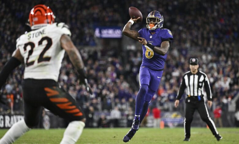 Lamar Jackson’s heroics elevate the Ravens above the Bengals, but the defense must do its part