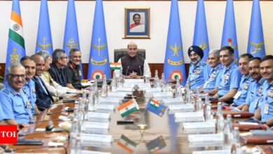 Adapt to new challenges, says Rajnath Singh to IAF Brass | India News – Times of India