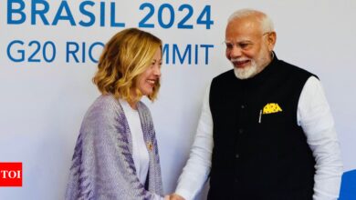 ‘Always a pleasure’: PM Modi meets Italian PM Meloni on the sidelines of the G20 summit in Rio de Janeiro | India News – Times of India