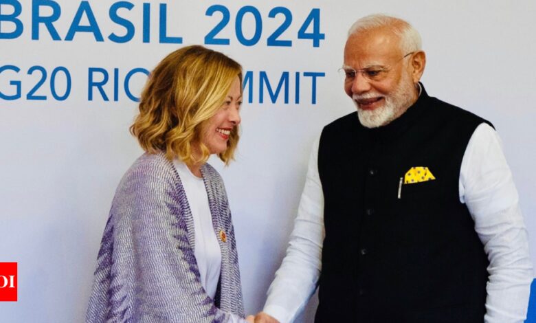 ‘Always a pleasure’: PM Modi meets Italian PM Meloni on the sidelines of the G20 summit in Rio de Janeiro | India News – Times of India