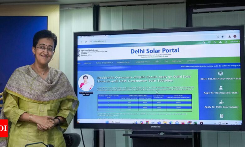 Atishi launches solar portal in Delhi; will help power consumers become ‘prosumers’ | India News – Times of India