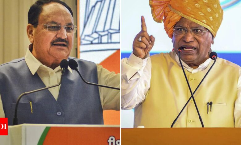 ‘Attempts to create sensation’: Nadda responds to Kharge’s letter to the President on the situation in Manipur | India News – Times of India