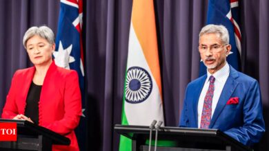 Australian counterpart on podium, EAM S Jaishankar hits Canada | India News – Times of India