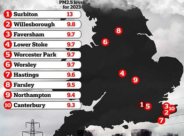 Autism SHOCK: Disorder could be ’caused by air pollution’ breathed by millions of people across Britain, experts claim – our map reveals UK hotspots