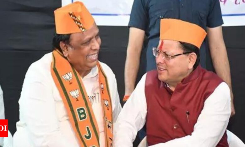 ‘BJP keeps its promises, Oppn’s vision is limited to their families’: Uttarakhand CM Dhami at rally in Mumbai | India News – Times of India