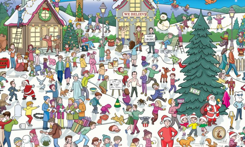 Can you find 50 Christmas movie items in this puzzle in less than 60 seconds?