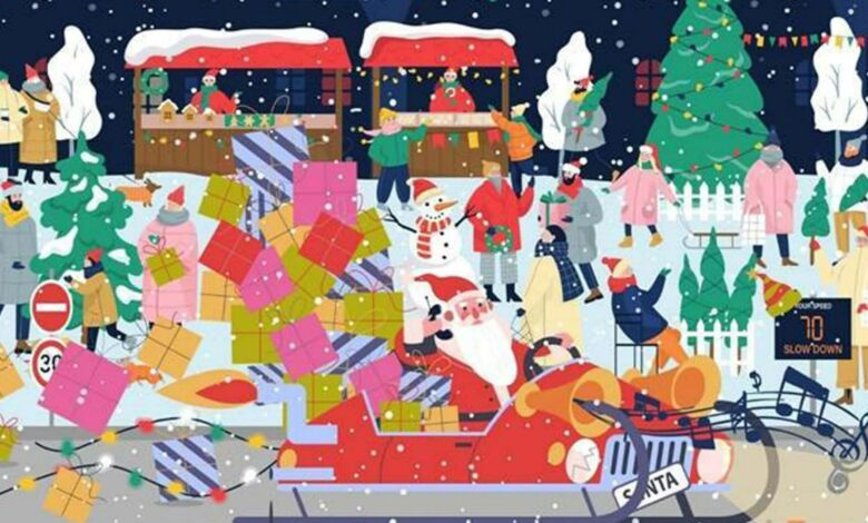 Can you spot the three mistakes Santa makes in this brainteaser?