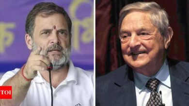 ‘Cannot be a mere coincidence’: On Rahul Gandhi’s Modi-Adani charge, BJP drops George Soros | India News – Times of India