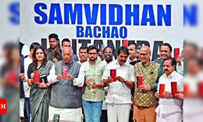 Congress launches national campaign ‘Save Constitution’ | India News – Times of India