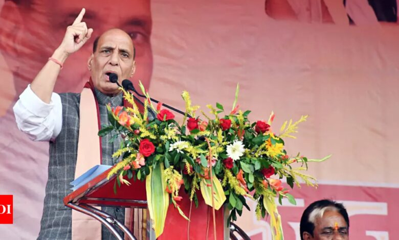 Congress misleads people by promising caste census: Rajnath Singh | India News – Times of India