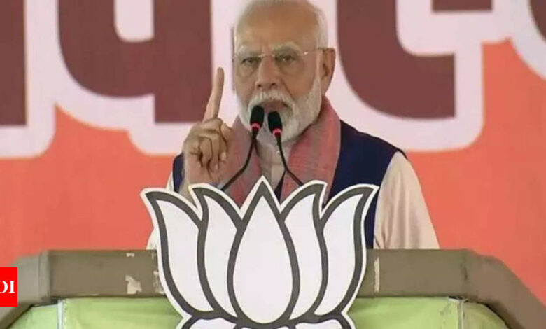 ‘Congress shows blank pages in Constitution’: PM Modi takes aim at Opposition, applauds BJP’s vision for Maharashtra | India News – Times of India