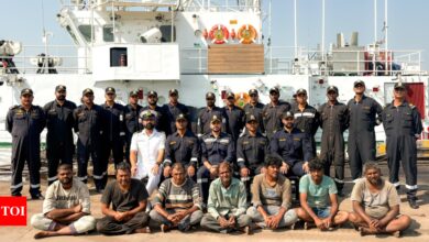 Daring rescue: Indian Coast Guard ship intercepts a Pakistani maritime vessel and rescues seven fishermen | India News – Times of India