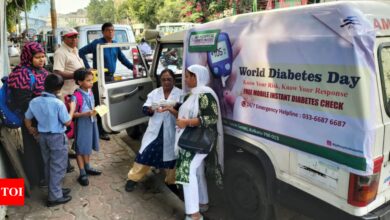 Diabetes specialist Kolkata hospital traveled through the city with a mobile screening unit | India News – Times of India