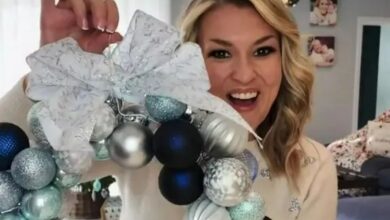 Dragons’ Den star Sara Davies hacks to make a festive wreath with a £2.50 B&M buy