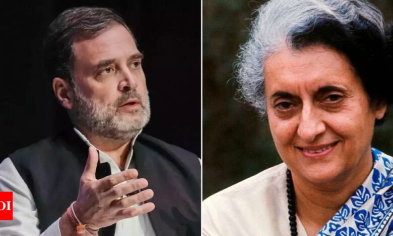 ‘Example of courage and love’: Rahul Gandhi shares childhood photo with grandmother Indira Gandhi on her birth anniversary | India News – Times of India