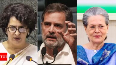 For the first time, three Gandhis from Congress – Rahul, Priyanka and Sonia – in Parliament | India News – Times of India