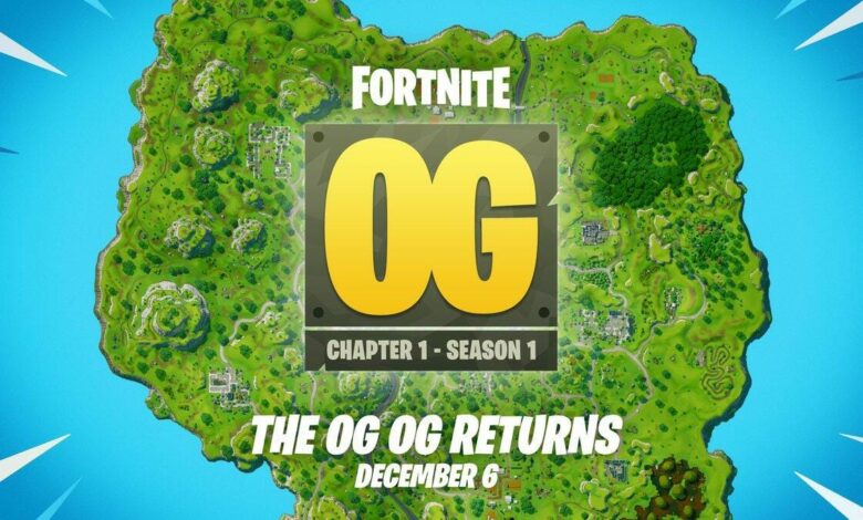 Fortnite OG returns for good in December, with original maps, loot and more