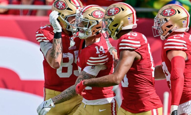 49ers’ Ricky Pearsall scores the first touchdown of his career just ten weeks after shooting