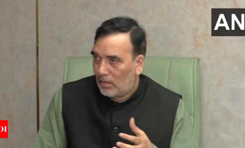 ‘Grant NOC for cloud seeding to cause artificial rain’: Gopal Rai to Center on Delhi’s pollution crisis | India News – Times of India