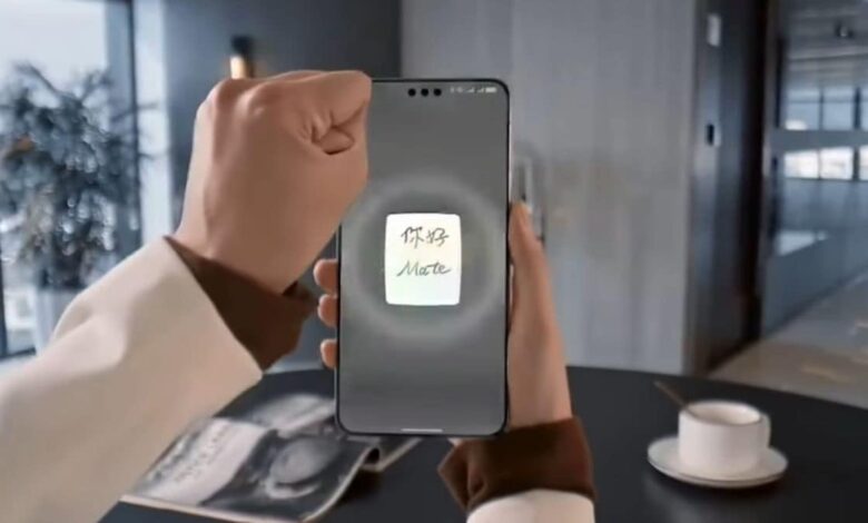 Huawei demonstrates new file transfer gesture debuting on its upcoming phones