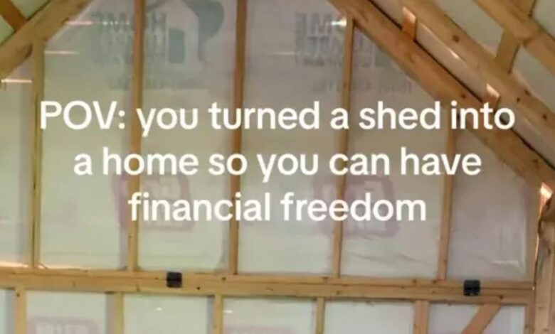 I got tired of paying the rent so I made a shed in my house – my bills are £240 a month