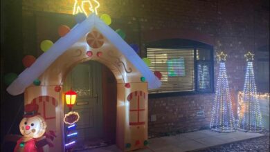 I spent hours giving my house a Christmas makeover with giant inflatables, but people say it’s way too much