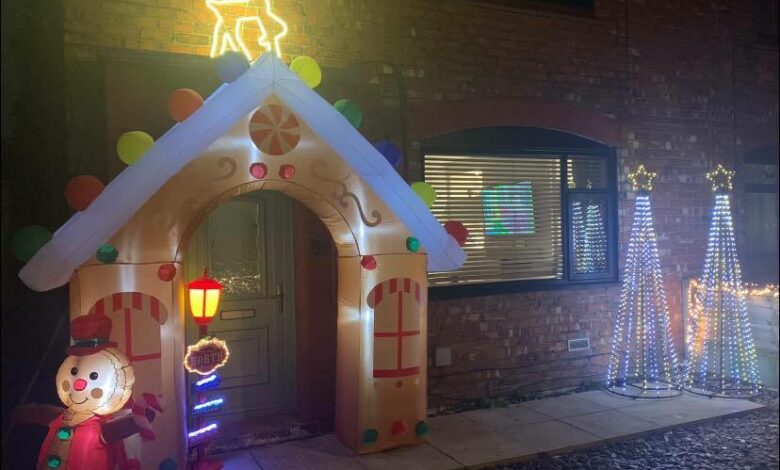 I spent hours giving my house a Christmas makeover with giant inflatables, but people say it’s way too much