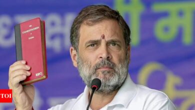 In the heart of the tribe, Rahul Gandhi again shows his red book and promises to conduct a caste census – Times of India