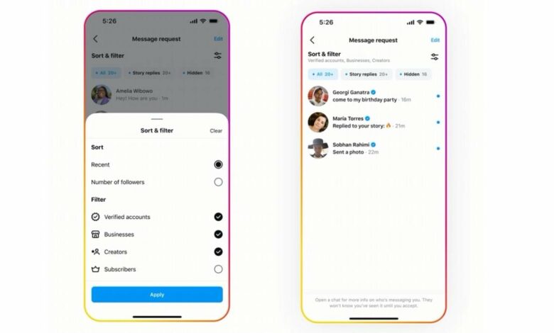 Instagram is introducing new ways to manage message requests in DMs