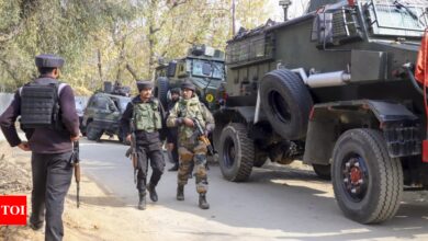 J&K: Gunfight between terrorists and security forces in Srinagar | India News – Times of India