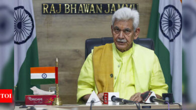 J&K LG Manoj Sinha sacks two more government employees over terror links | India News – Times of India