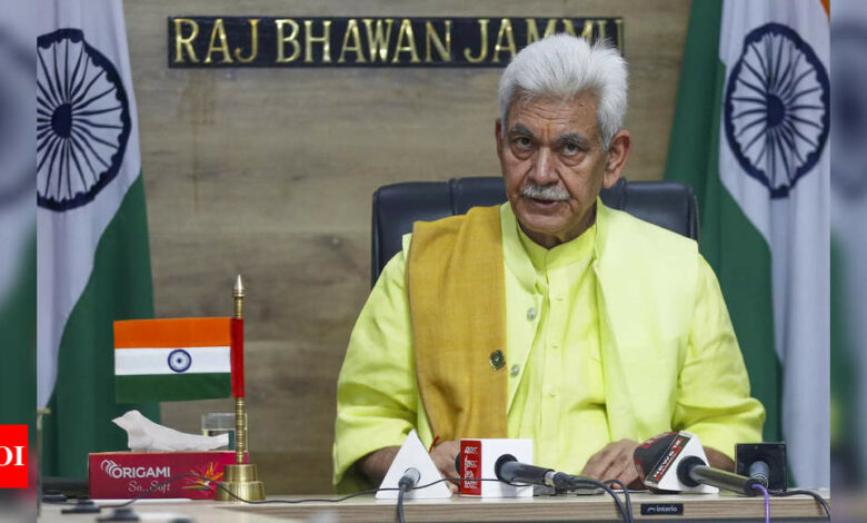 J&K LG Manoj Sinha sacks two more government employees over terror links | India News – Times of India