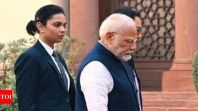 ‘Lady SPG’: Photo of female officer escorting PM Modi goes viral | India News – Times of India