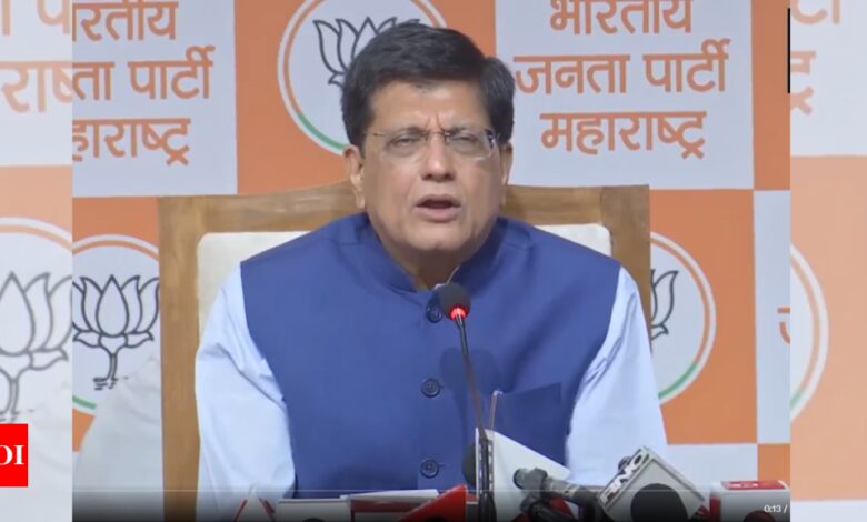 MVA in Maharashtra is ‘Maha Vinash Aghadi’: BJP’s Piyush Goyal hits out at oppn | India News – Times of India