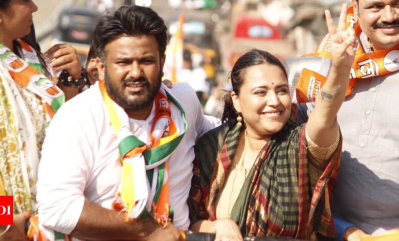 Maharashtra election results: Actress Swara Bhasker blames EVMs after husband Fahad Ahmad’s defeat | India News – Times of India