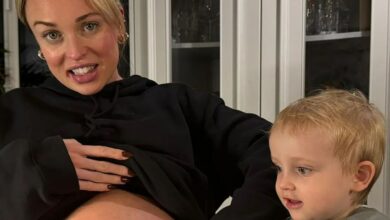 Moms swear by £1.50 purchase to prevent stretch marks – as Jorgie Porter jokes with son