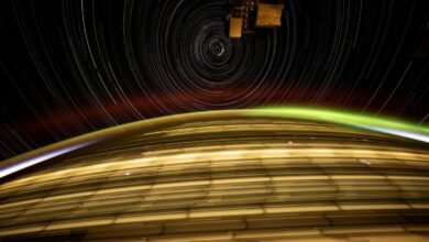 NASA astronaut takes beautiful images of star trails from the ISS