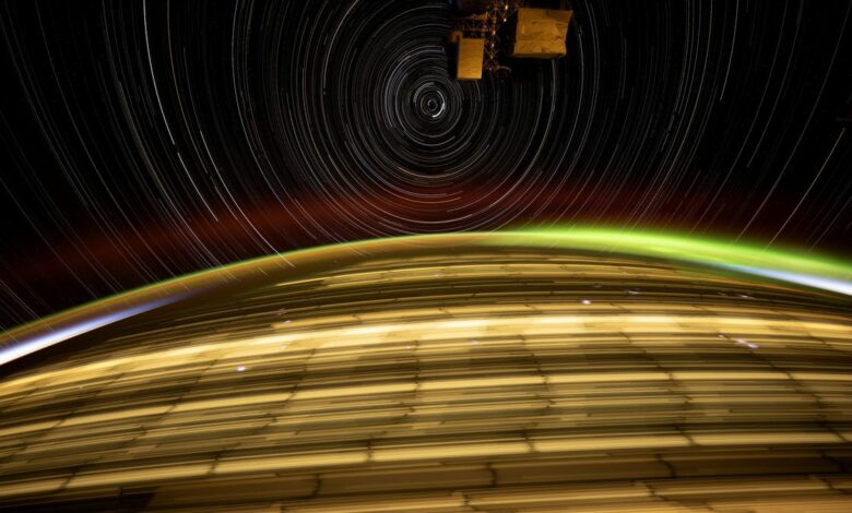 NASA astronaut takes beautiful images of star trails from the ISS