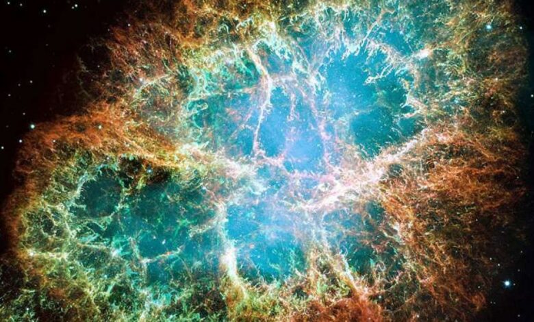 New research explains zebra pattern in radio waves from the Crab Nebula