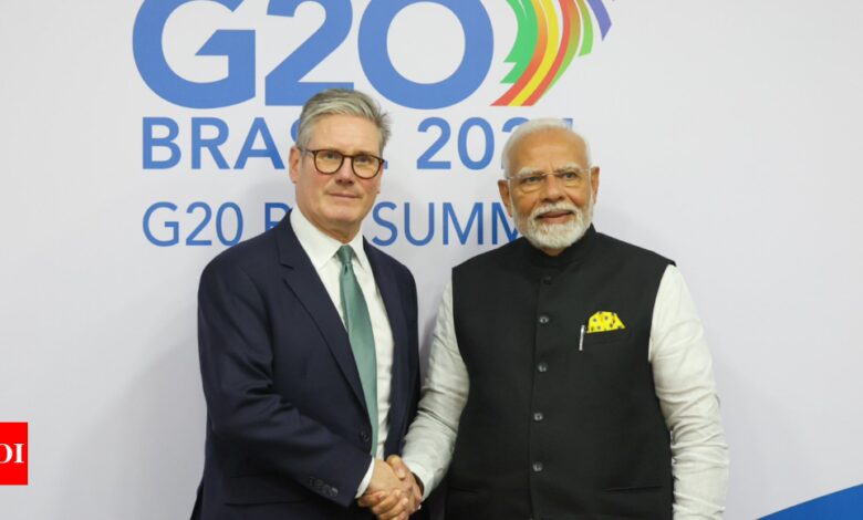 PM Modi and British Prime Minister Keir Starmer discuss strategic partnership at G20 summit – Times of India