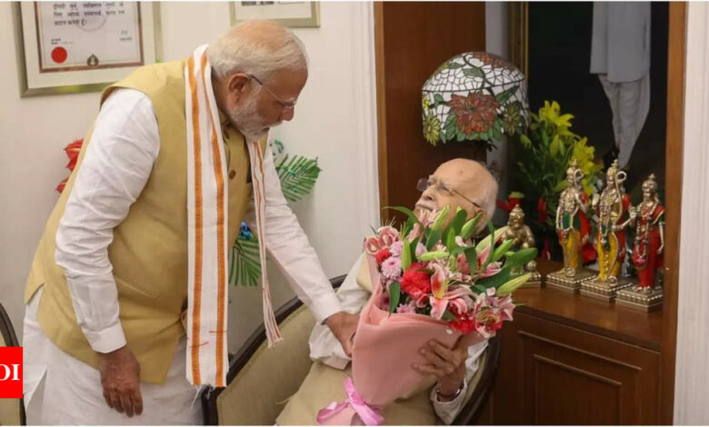 PM Modi meets BJP leader LK Advani on his 97th birthday and says he has worked for India’s development – Times of India