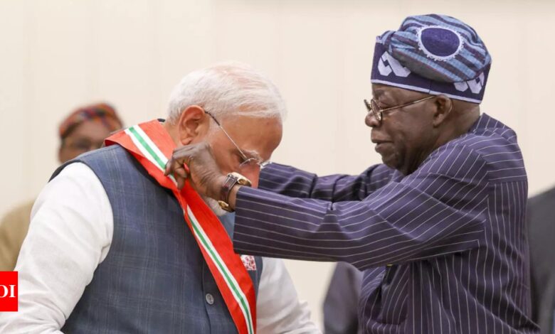 PM Modi receives Nigeria’s second highest award – Times of India