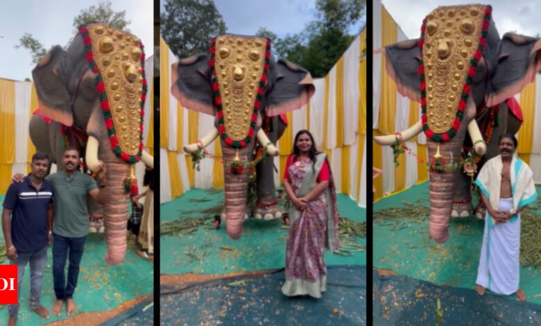 Peta India donates life-size mechanical elephant to Kerala temple | India News – Times of India